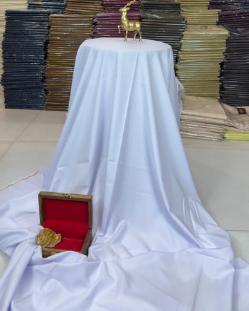 Italian Boski Wash & Wear White Suit (Unstitched)