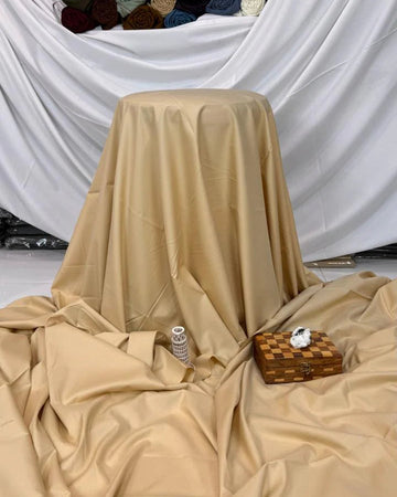 Italian Boski Wash & Wear Beige Suit (Unstitched)