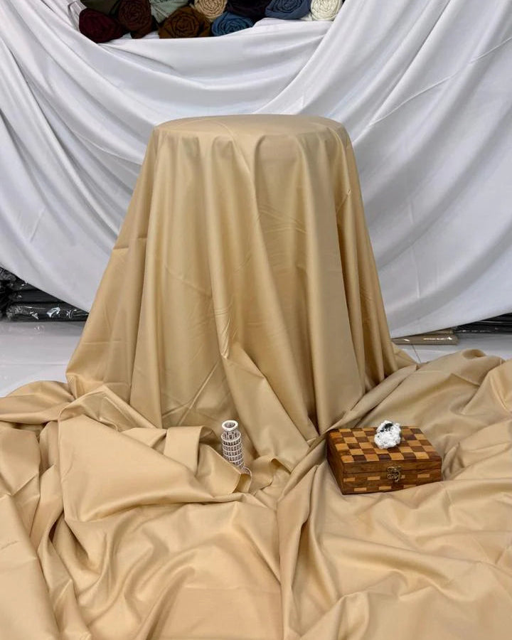 Italian Boski Wash & Wear Beige Suit (Unstitched)